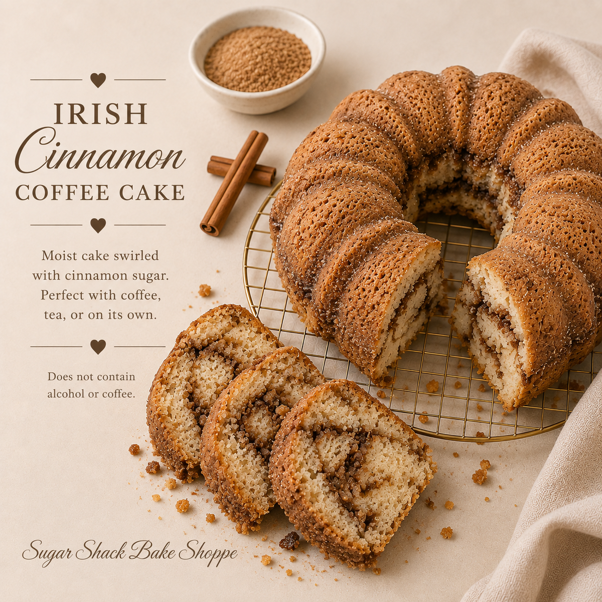 Irish Cinnamon Coffee Cake
