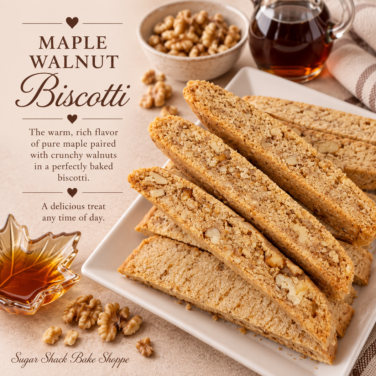 Maple Walnut Biscotti