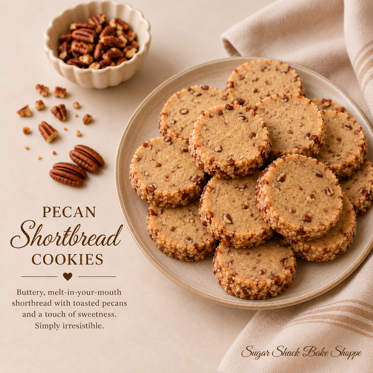 Pecan Shortbread Cookies