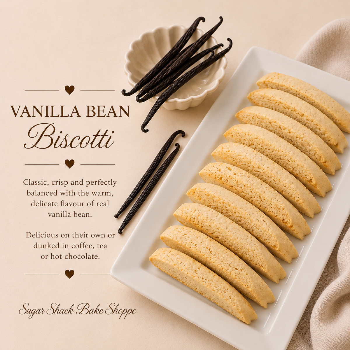 Vanilla Bean Biscotti
